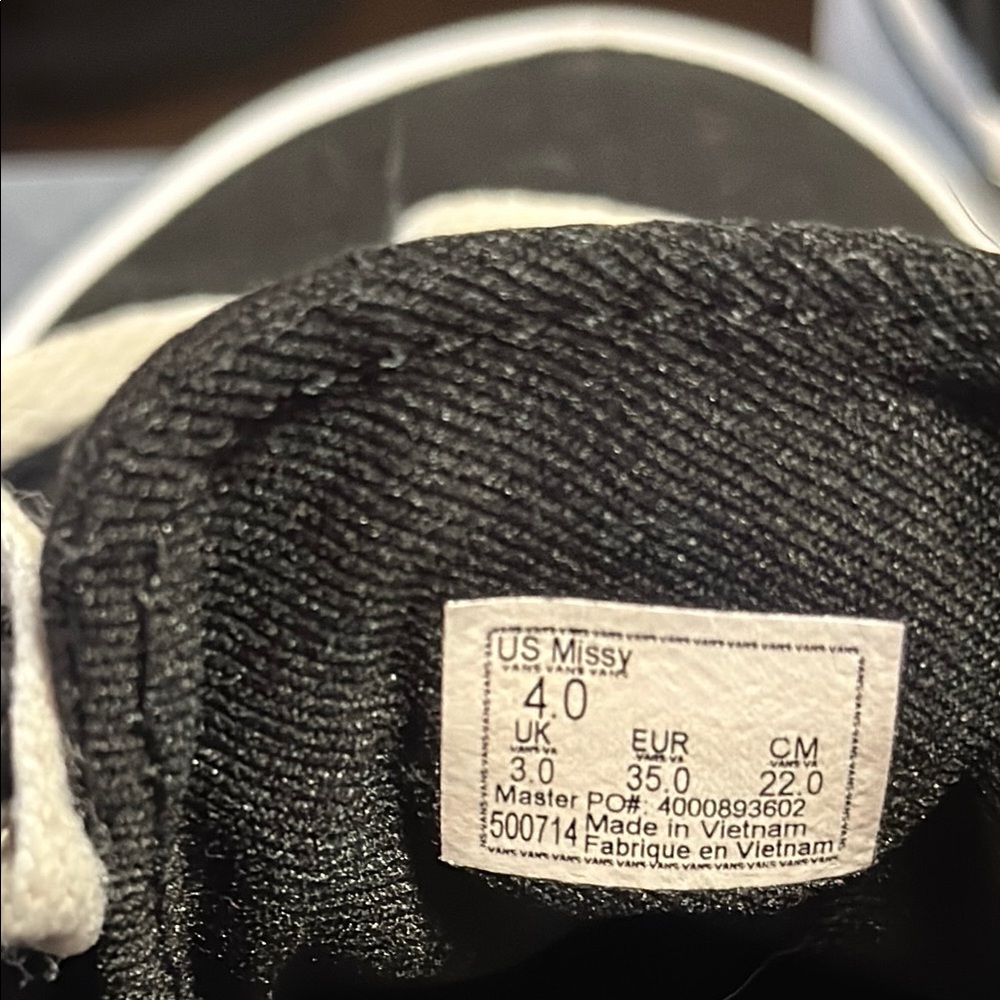 VANS! Floral Embroidered Black Sneakers - Missy size 4 - Picture 9 of 10